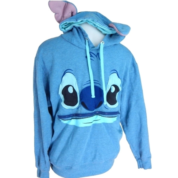 Disney Other - Disney Parks Stitch Zip Mouth Hoodie